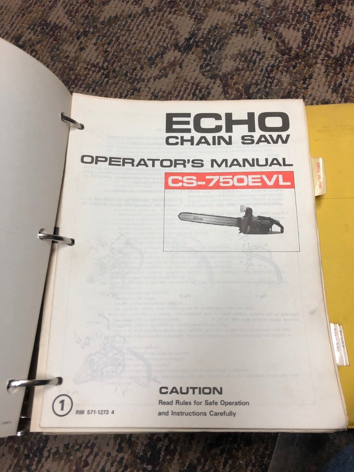 Echo Chainsaw Operator's Manual CS-280E CS-750EVL CS-60S and others