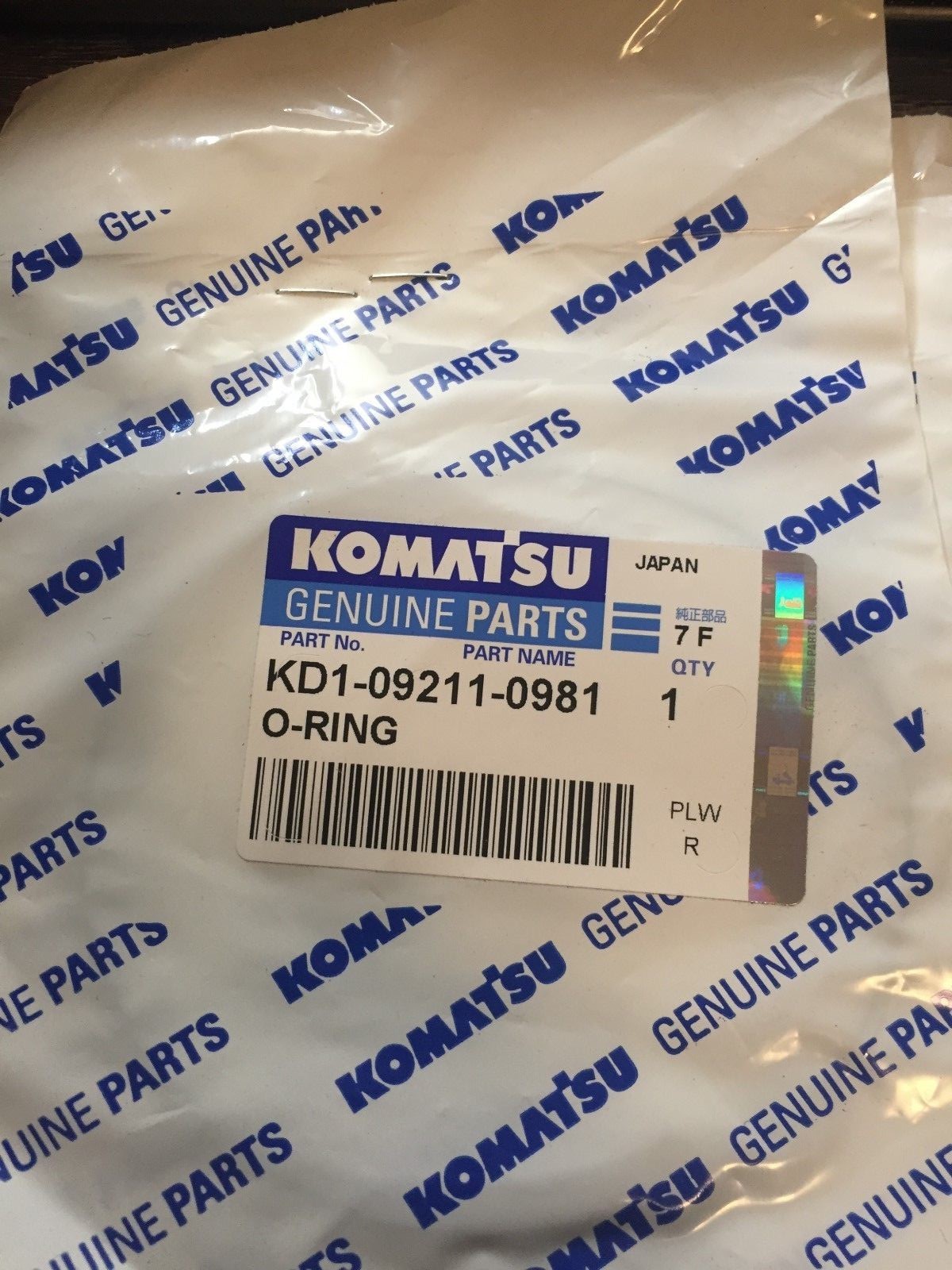 KD1-09211-0981 Komatsu O-ring | eBay