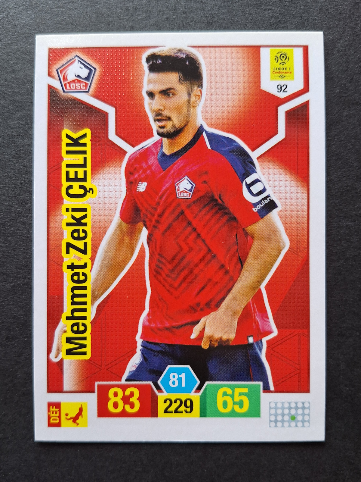 Mehmet Zeki Celik 92 Lille Losc Karte Adrenalyn Fußball