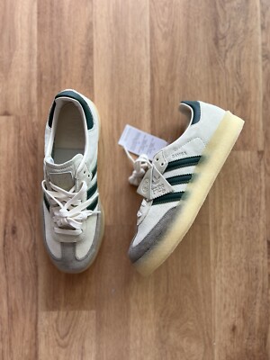 Kith Adidas Clarks 8th Street Samba Size 9.5 US White / Green ID7297 Ronnie Fieg