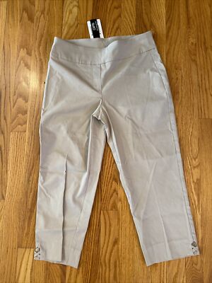 NWT Ruby Rd. Travelin  Light beige Stretch Capri 8 $44