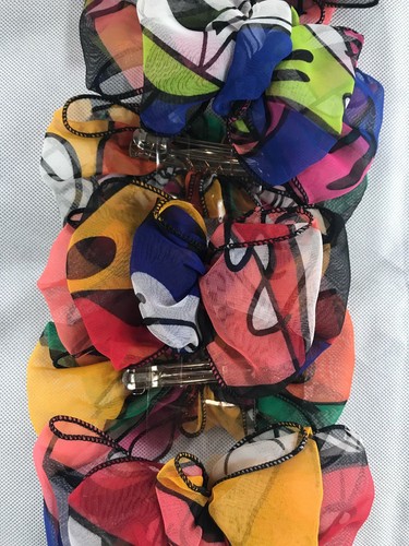 Vintage hair bows lot of 11 clip hair bows New Old Stock Black White Gold