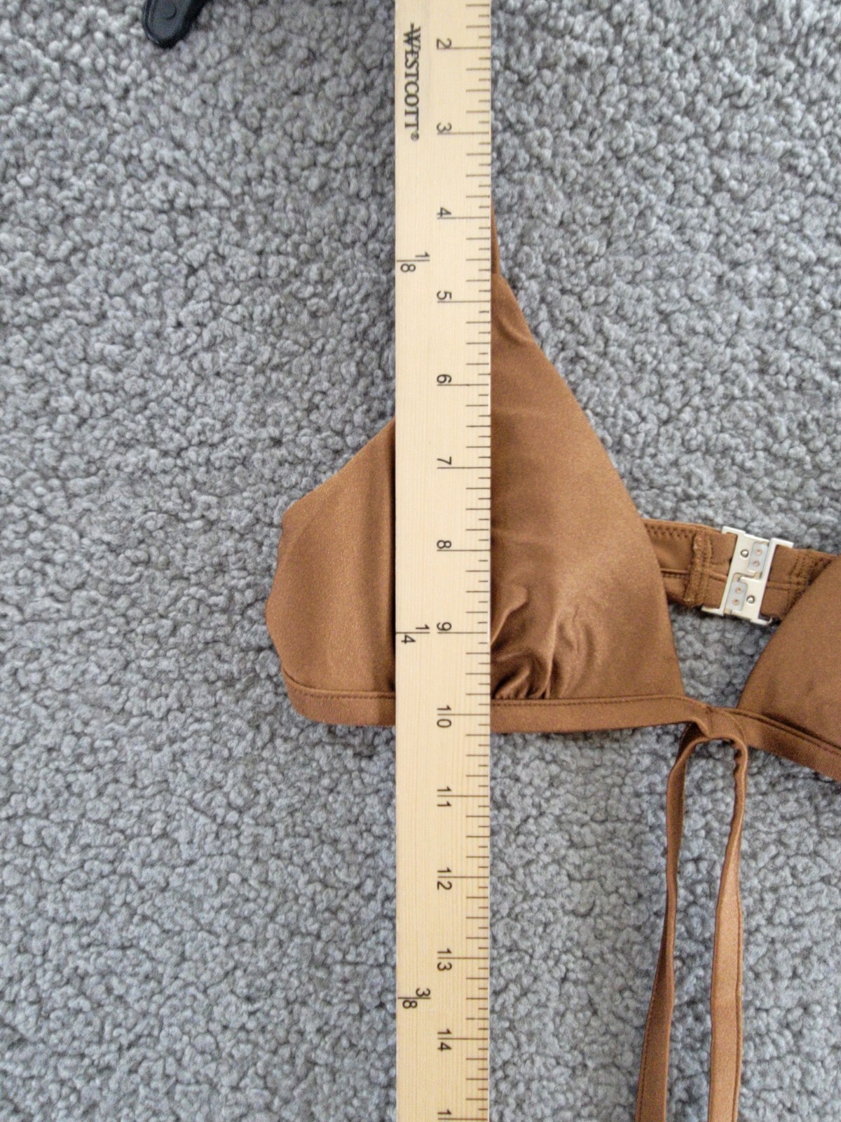 Simkhai Harlen Tie Front Bikini Top Women's XS Bronze Solid Back Clasp Closure - Picture 6 of 13