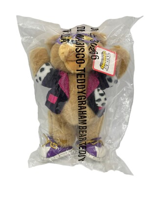 Vintage Nabisco Teddy Grahams Rock n Roll Honey Bear 12'' Plush Stuffed Animal