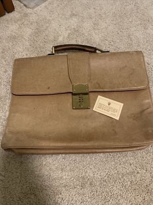Vintage Gucci Leather Attache Portfolio Briefcase