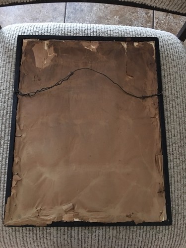 Antique Framed Cross Stitch Sampler Primitive 1933 Horse & Buggy