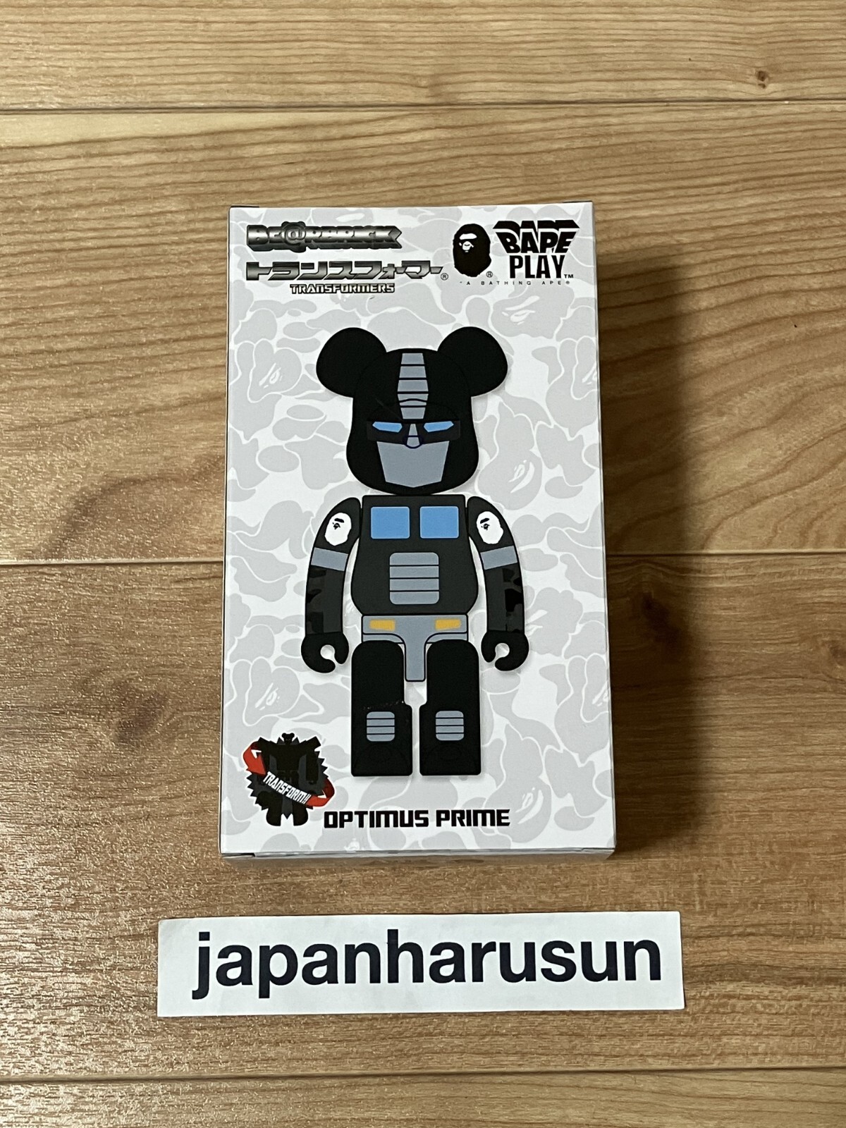 MEDICOM TOY BE@RBRICK TRANSFORMERS OPTIMUS PRIME BAPE BLACK