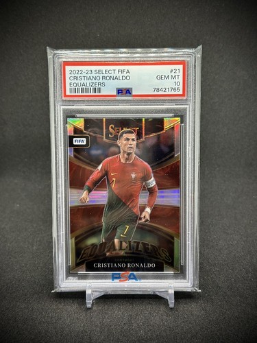 Cristiano Ronaldo 2022 Panini Select FIFA Equalizers PSA 10