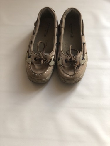 Youth Girls Sperry Top-Sider Laguna Boat Shoes Tan Cheetah Size 1.5m!!!
