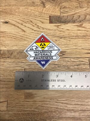 Hazardous Materials Awareness 2  Square Decal Sticker New B-7