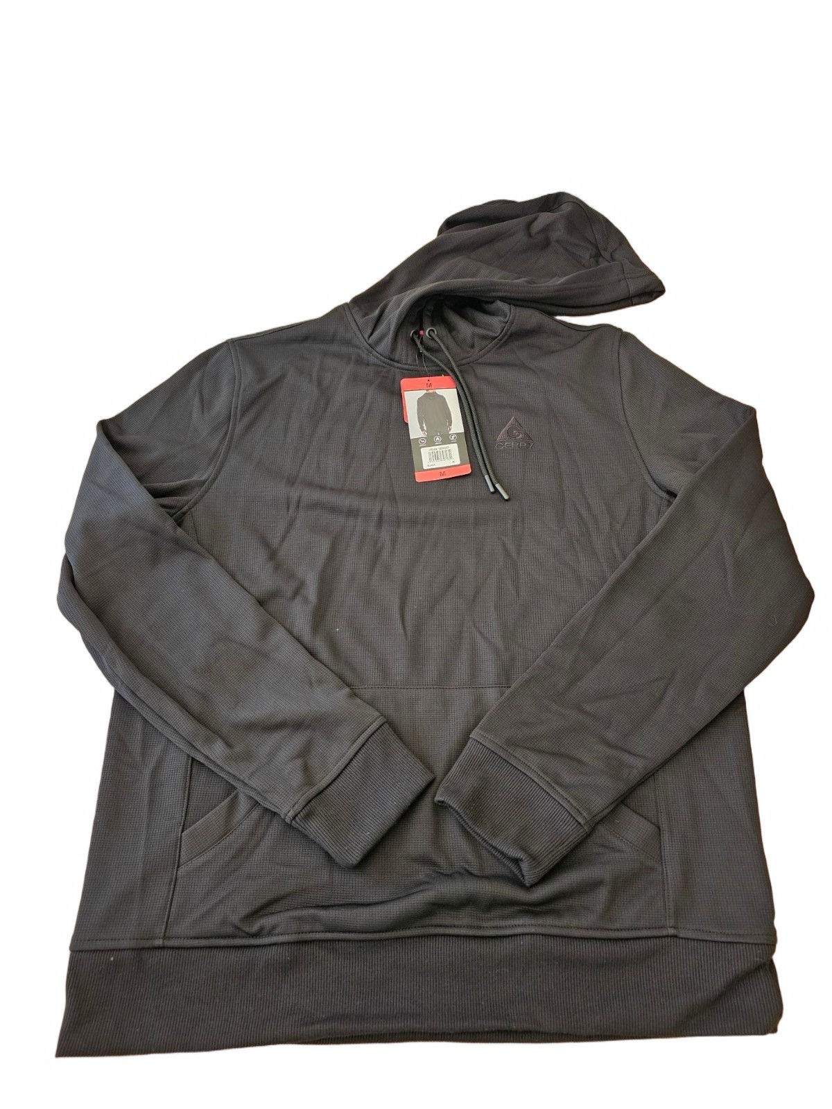 Gerry Mens Performance Midweight Active Textured Hoodie - BLACK - MD / MEDIUM