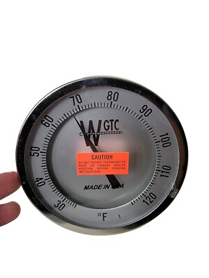 WGTC  5'' Bi-Metal Thermometer Adjustable Angle 4'' Stem Model 4155 .. WF-134