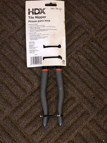 HDX 8 in. Tile Nipper Carbide Tips Ceramic Cutting Cutter Tool Handle Grip Steel