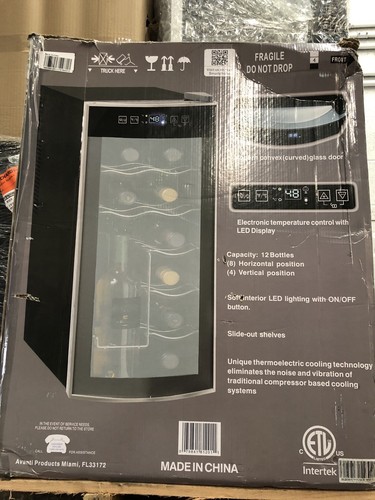 Wine Cooler Refrigerator Beverage Chiller 12 Bottle