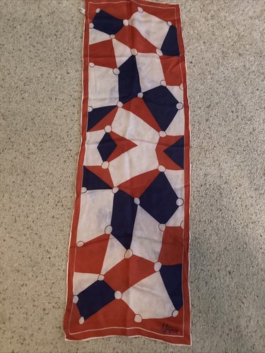 Engrave The Cross Ⅷ GKT scarf Vintage Scarves By VERA red white blue oblong scarf