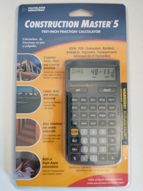Calculated Industries Construction Master 5 Contractor Calculator Model 4050 New