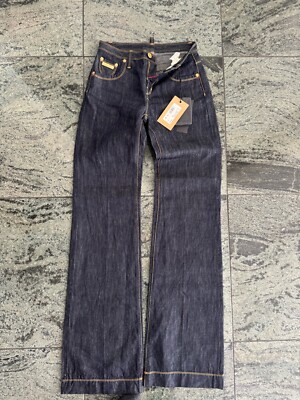 NWT Authentic Dsquared2 Women's Dark Blue Straight Leg Jeans Size IT 38