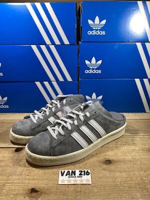 NEW Size 7M/8W: Adidas Men's Originals Campus 80s Mule Slip-on Shoes Grey FX5841