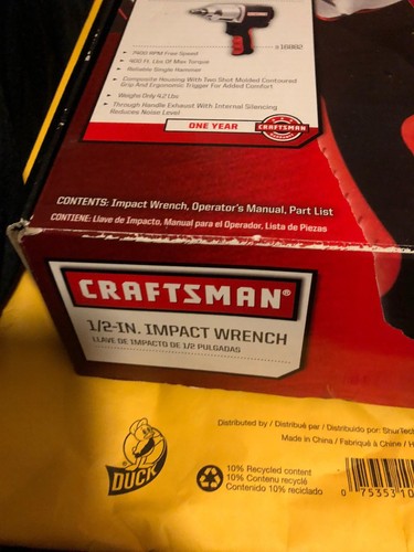 Craftsman Air Impact Wrench 1/2 Impact Wrench Come With Swivel Air Hose Connect