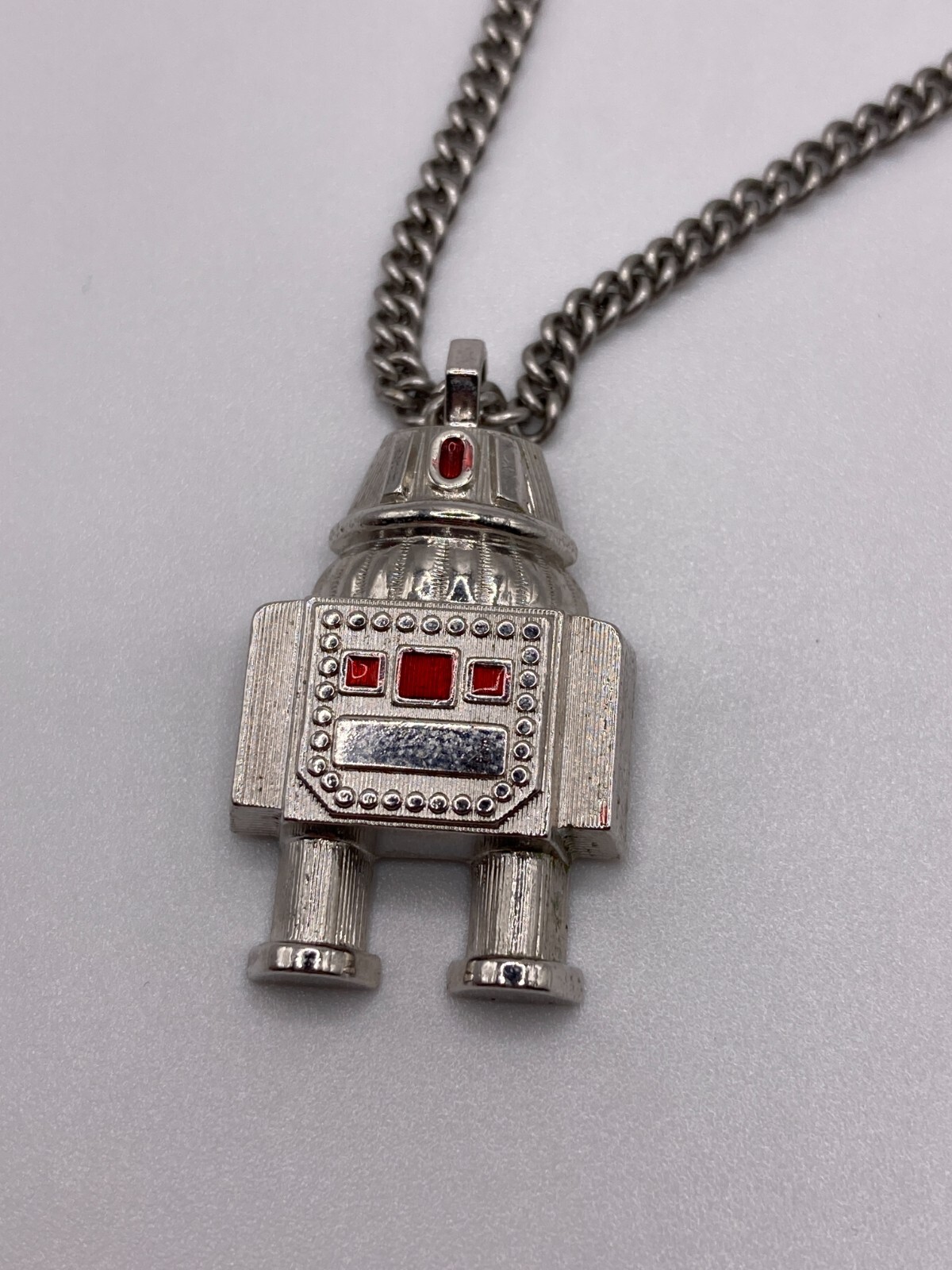 【VINTAGE HOLLYWOOD】Bumpy Round Necklace★送料・関税込 Alice in Wonderland White Rabbit Clock Pendant Necklace