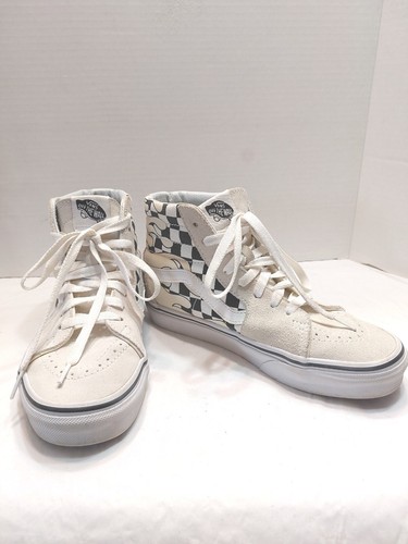 希少品】Vans Sk8-Hi Checkerboard Flame White VANS Sk8-Hi Checker Flame Classic White Checkerboard Men's