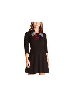 BCX Womens Black Short Fit + Flare Dress с рукавом 3/4 для юниоров Размер: M