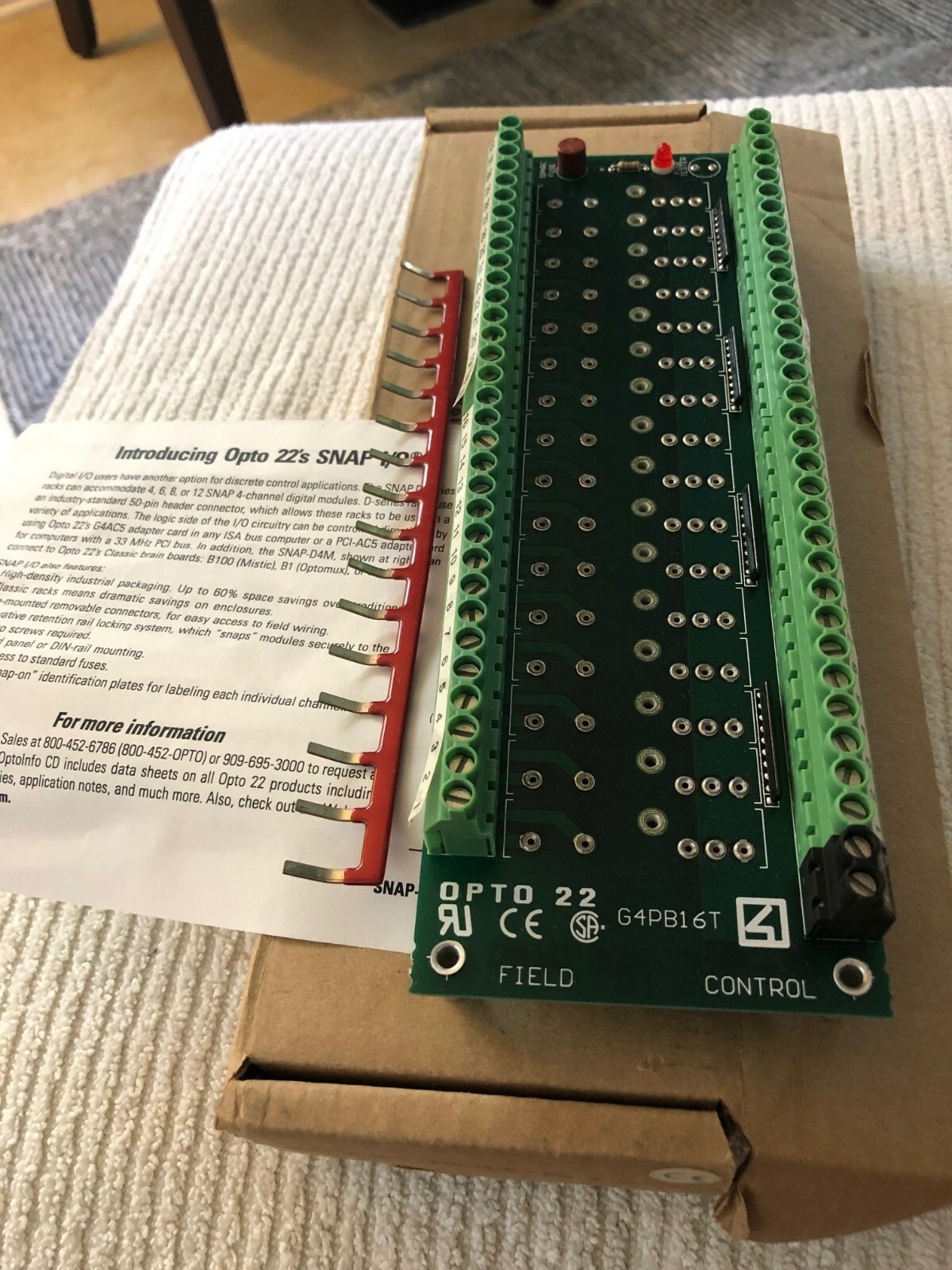 OPTO 22 G4PB16T I/O MOUNTING RACK MODULE