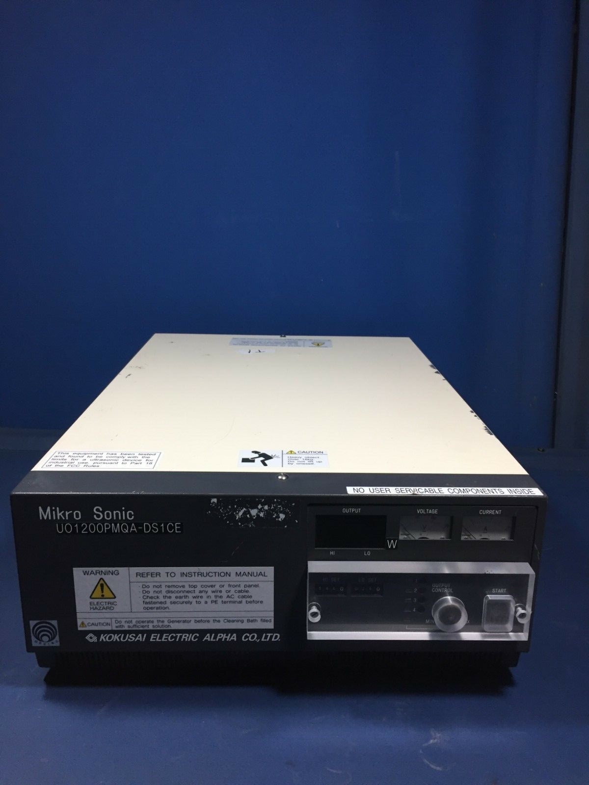 KOKUSAI ELECTRIC U01200PMQA-DS1CE ULTRASONIC GENERATOR MICRO KOKUSAI ELECTRIC U01200PMQA-DS1CE ULTRASONIC GENERATOR MICRO