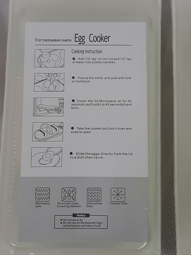 Poached Egg Maker Breakfast Sandwich Instant Cooker Microwave Oven (Set of 2)