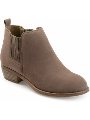 

JOURNEE COLLECTION Женские серые эластичные боковые вставки Ramsey с круглым носком, Серый, RAMSEY