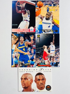 1990S MIXED (UPPER,TOPPS) CHRIS WEBBER LOT 5 NM NBA BASKETBALL CARDS
