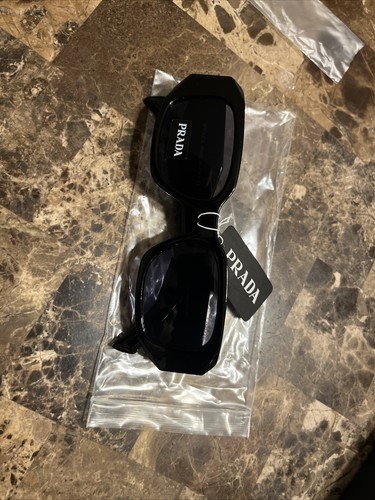 Pre-owned Prada Symbole Black Sunglasses In Gray