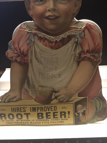 Super Rare Mechanical Slider Hires Root Beer Stand Up Advertising