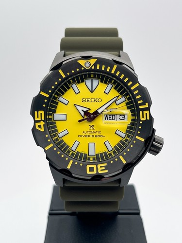 Pre-owned Seiko Prospex Yellow Monster Srpf35k1 Special Edition Model 200m Diver Watch