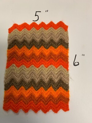 MINIATURE CROCHETED RIPPLE PATTERN AFGHAN
