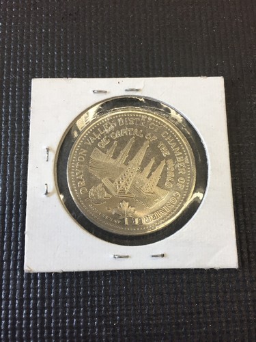 Drayton Valley Alberta Canada 1905-1980 75 Years Token Combine Shipping