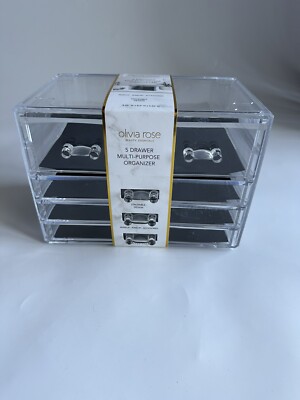 Olivia Rose 5 Drawer multipurpose organizer For Makeup, Jewelry or accessories