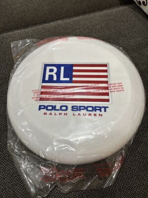 Polo Sport Ralph Lauren Frisbee Retro 1990 s Vintage 11  Flying Disc 6oz White