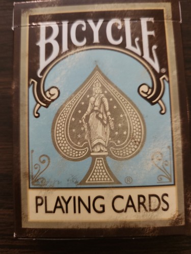 Faded Brown/blue Fashion Rider Back Playing Cards Deck! Opened