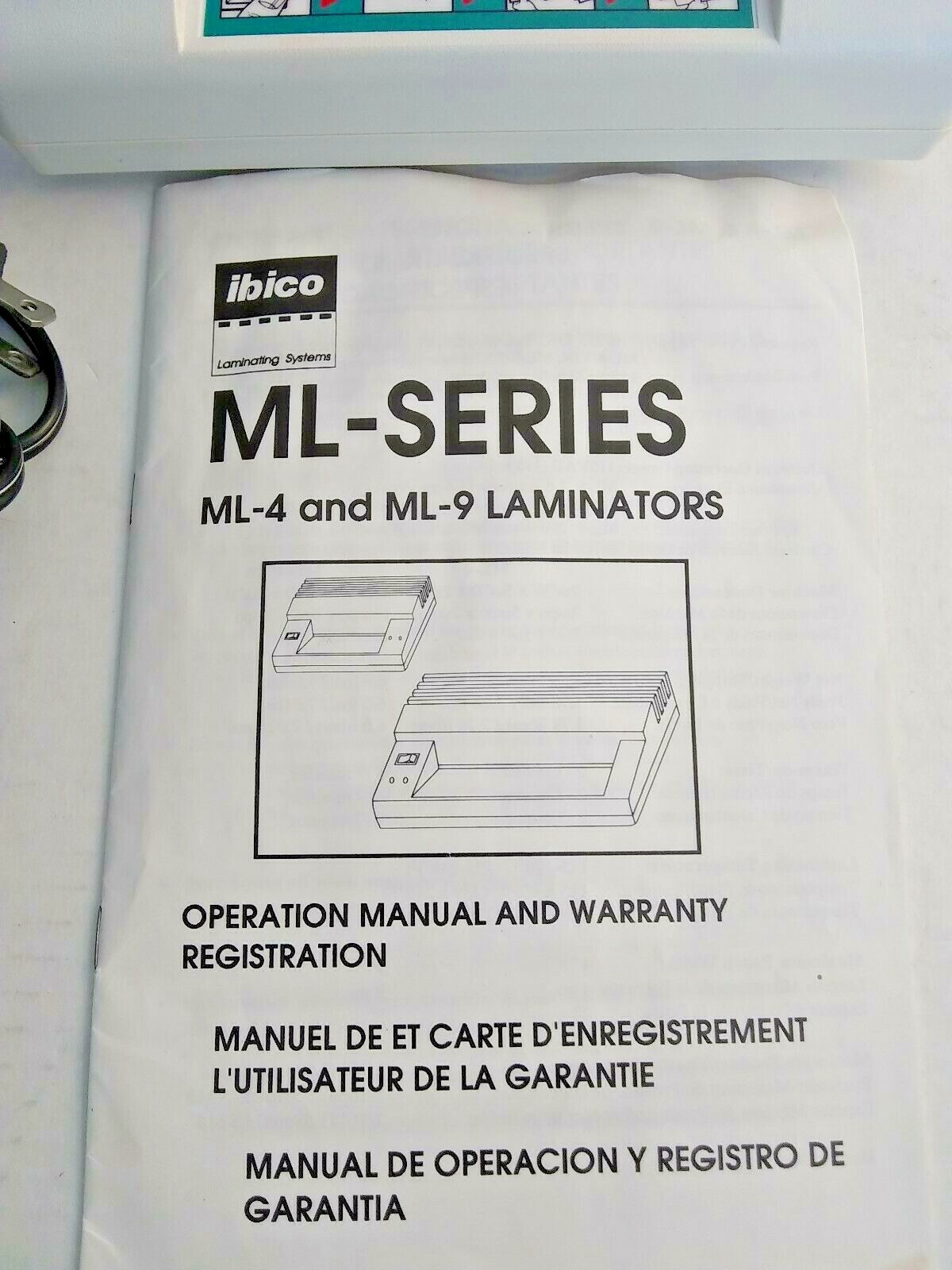 Ibico Small Laminator ML-4 Laminating Machine Sysytem in box, One Heat Setting