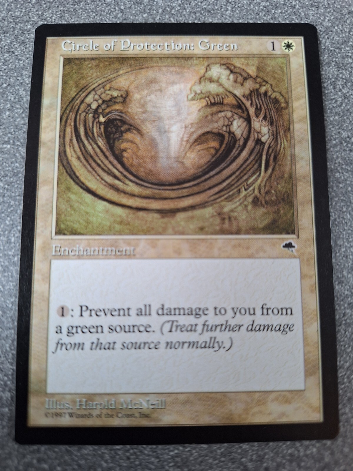 Magic the Gathering 2 card LOT e650-Circle of Protection: Green Tempest 2 copies