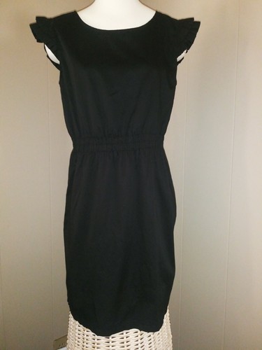 ● MARKM ● BASIC SMALL LOGO SHORT SLEEVE DRESS-BLACK Mark Black Dress For Lady Size L Short Sleeve 100% Cotton