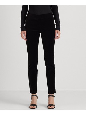 

LAUREN RALPH LAUREN Черные женские узкие брюки до щиколотки на молнии, Черный, 200882202001