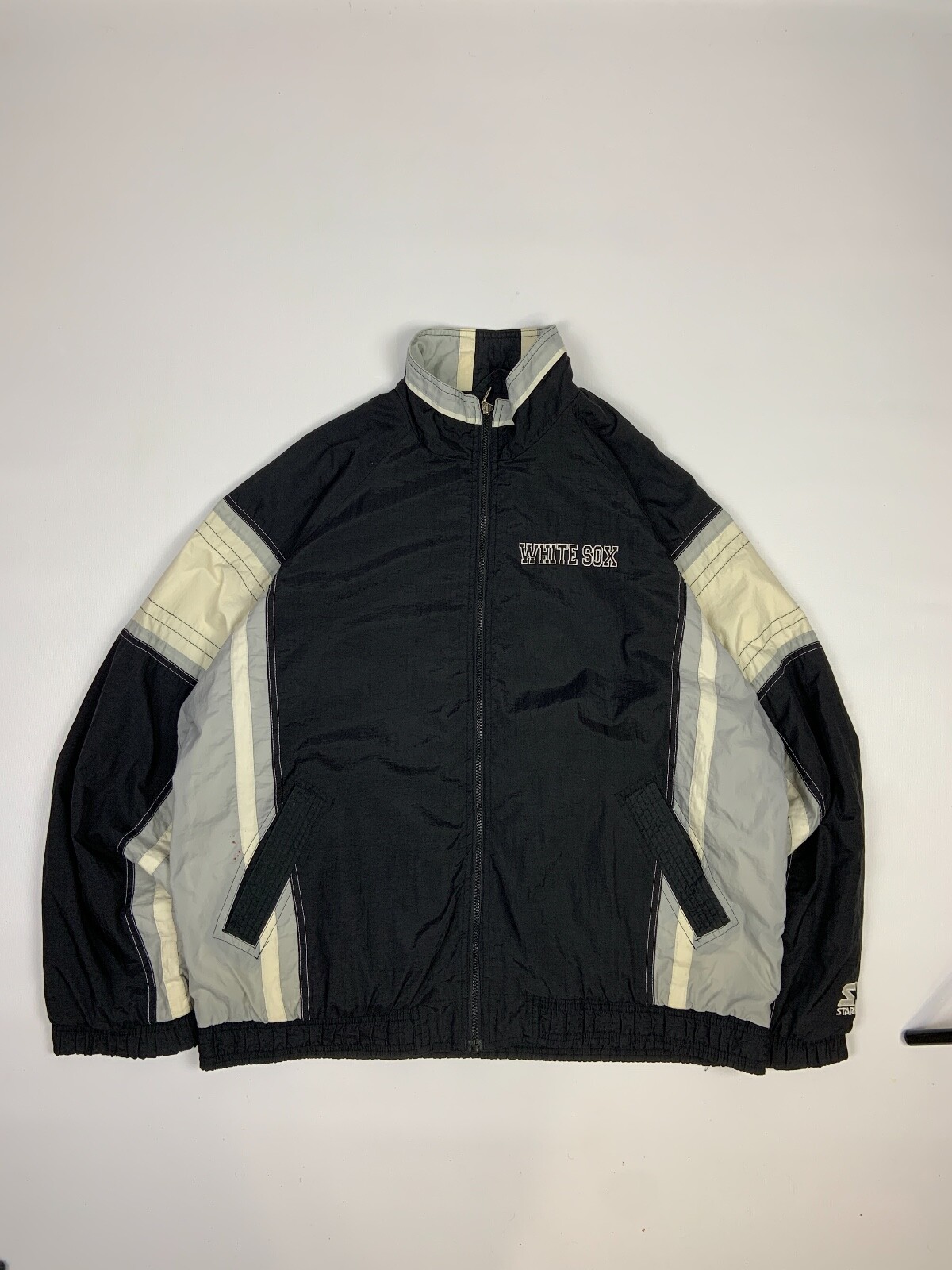 【STARTER】 White sox jacket sizeL HOMAGE X Starter White Sox Heavyweight Satin Jacket