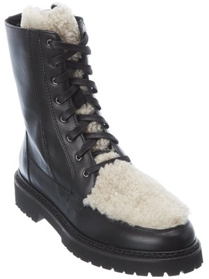 

AQUATALIA Женские черные непромокаемые кожаные ботильоны Marlee на шнуровке 1 дюйм на платформе 8,5 м, Черный, L3755