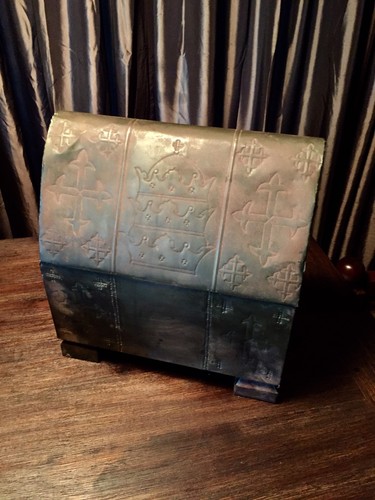 Cher,s  Domed Wood And Tin Letter Box