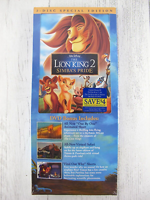 Lion King 2 Simba's Pride DVD 2 Disc Special Edition With Bonus ~ NEW & SEALED