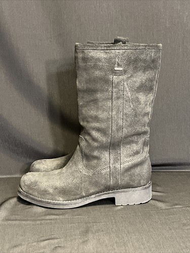GEOX RESPIRA Italy Sz 6.5 US/37 EU Women’s Black Suede Waterproof Pull On Boots