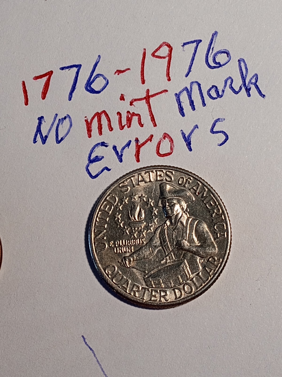 Rare Bicentennnial Quarter 1776-1976 Double Date Coin
