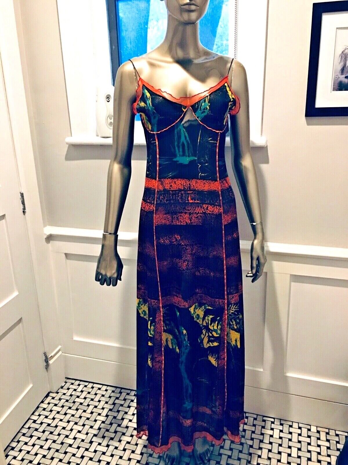 VINTAGE ICONIC JEAN PAUL GAULTIER 90s MOD PSYCHEDELIC MAXI VINTAGE ICONIC JEAN PAUL GAULTIER 90s MOD PSYCHEDELIC MAXI